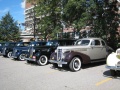 A row of McLaughlin-Buicks in Parkwood\'s rear lot