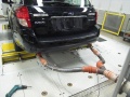 Emissions are captured for testing.