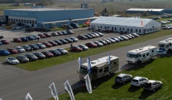 Aerial view of the Testfest site, at the Niagara District Airport