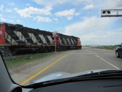 Waiting at a level crossing