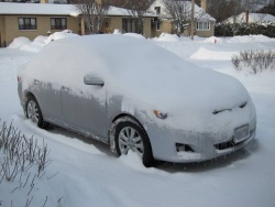 What a car looks like on an average Canadian winter morning