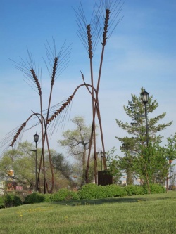 Weyburn, SK’s signature wheat sculptures