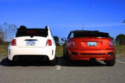 Fiat 500 Abarth Cabrio or Mini JCW Convertible