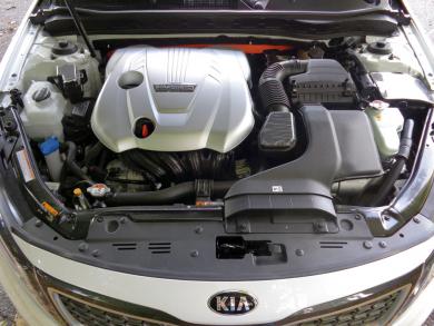 2014 Kia Optima Hybrid engine bay