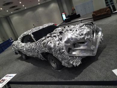 Car with 3D-printed body