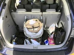 2014 Honda Odyssey Touring cargo area loaded