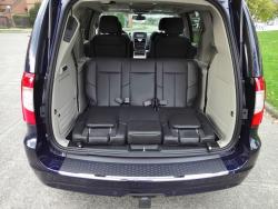 2015 Chrysler Town & Country Limited cargo area with third row seats tilted