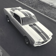 1st Shelby being built, Venice, CA, 1964. First Production Shelby Mustang GT350. CD#0777-3292-0895-6.